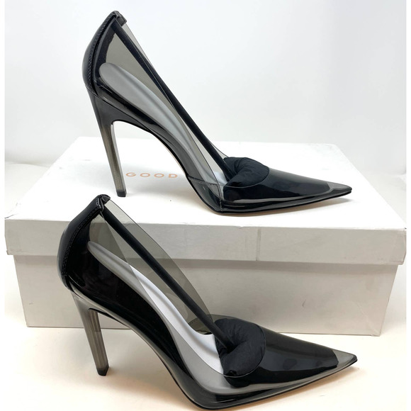 Good American Cinder-F*CKING-RELLA Pump In Light Smoke Size 7.5 New - Picture 7 of 15